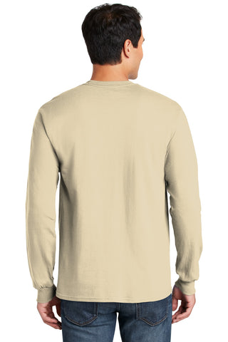 Gildan Ultra Cotton 100% US Cotton Long Sleeve T-Shirt (Sand)