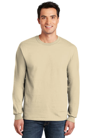 Gildan Ultra Cotton 100% US Cotton Long Sleeve T-Shirt (Sand)