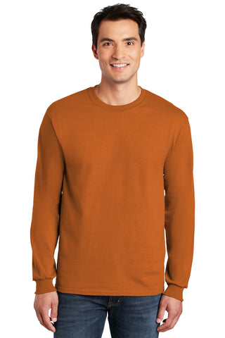 Gildan Ultra Cotton 100% US Cotton Long Sleeve T-Shirt (Texas Orange)
