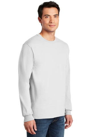 Gildan Ultra Cotton 100% US Cotton Long Sleeve T-Shirt (White)