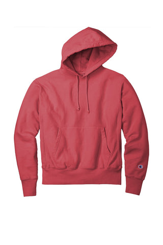 Champion Reverse Weave Garment-Dyed Hooded Sweatshirt (Crimson)