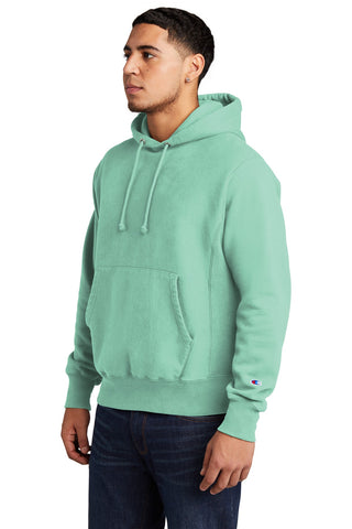 Champion Reverse Weave Garment-Dyed Hooded Sweatshirt (Pale Seafoam)