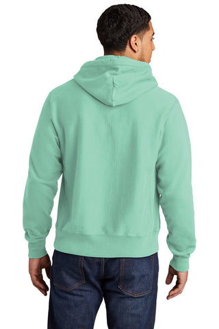 Champion Reverse Weave Garment-Dyed Hooded Sweatshirt (Pale Seafoam)