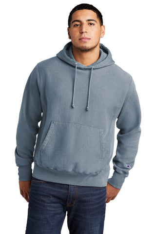 Champion Reverse Weave Garment-Dyed Hooded Sweatshirt (Saltwater)