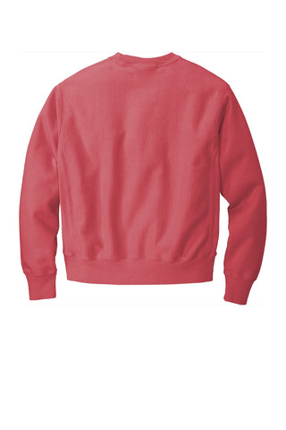 Champion Reverse Weave Garment-Dyed Crewneck Sweatshirt (Crimson)