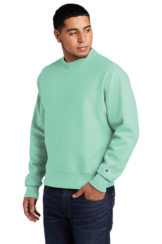 Champion Reverse Weave Garment-Dyed Crewneck Sweatshirt (Pale Seafoam)