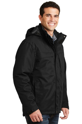 Port Authority Herringbone 3-in-1 Parka (Black)