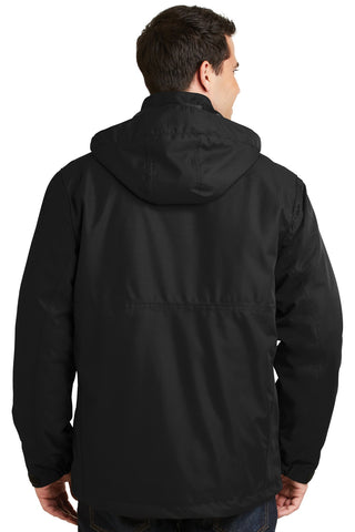 Port Authority Herringbone 3-in-1 Parka (Black)