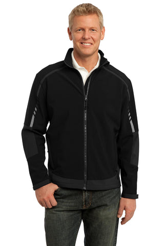 Port Authority Embark Soft Shell Jacket (Black/ Deep Grey)