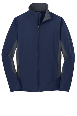 Port Authority Core Colorblock Soft Shell Jacket (Dress Blue Navy/ Battleship Grey)