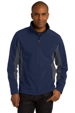 Port Authority Core Colorblock Soft Shell Jacket (Dress Blue Navy/ Battleship Grey)