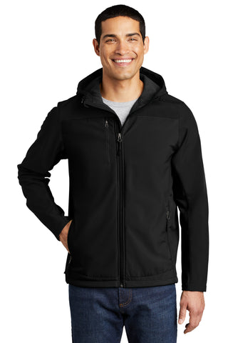 Port Authority Hooded Core Soft Shell Jacket (Black)