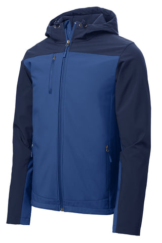 Port Authority Hooded Core Soft Shell Jacket (Night Sky Blue/ Dress Blue Navy)