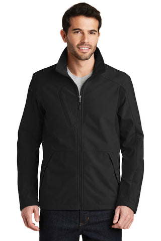 Port Authority Back-Block Soft Shell Jacket (Black/ Black)