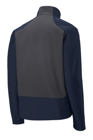 Port Authority Back-Block Soft Shell Jacket (Dress Blue Navy/ Battleship Grey)