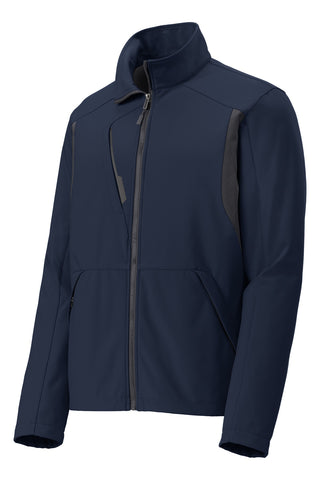 Port Authority Back-Block Soft Shell Jacket (Dress Blue Navy/ Battleship Grey)