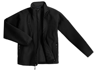 Port Authority Textured Soft Shell Jacket (Black)