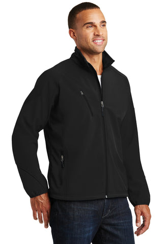 Port Authority Textured Soft Shell Jacket (Black)