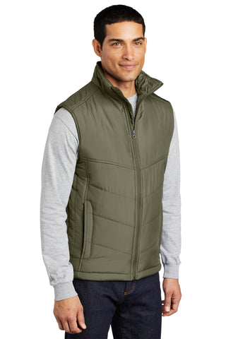 Port Authority Puffy Vest (Olive/ Cayenne)