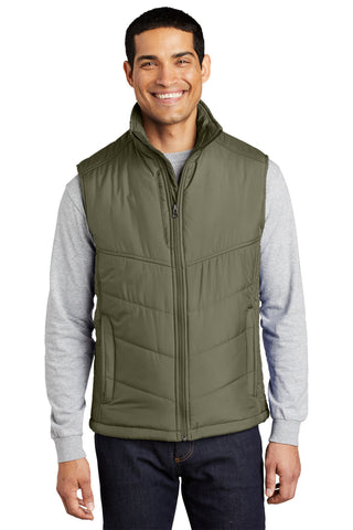 Port Authority Puffy Vest (Olive/ Cayenne)