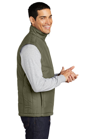 Port Authority Puffy Vest (Olive/ Cayenne)