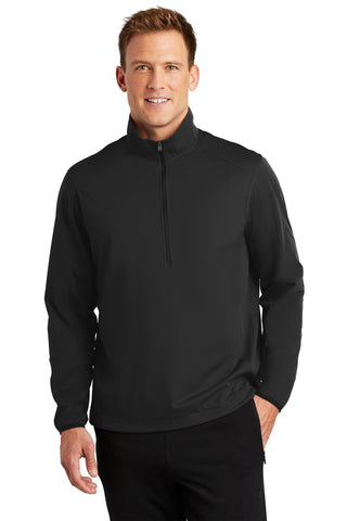 Port Authority Active 1/2-Zip Soft Shell Jacket (Deep Black)