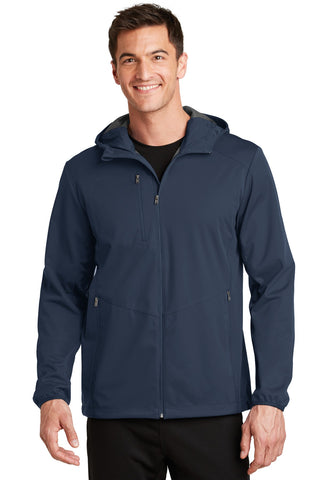 Port Authority Active Hooded Soft Shell Jacket (Dress Blue Navy)