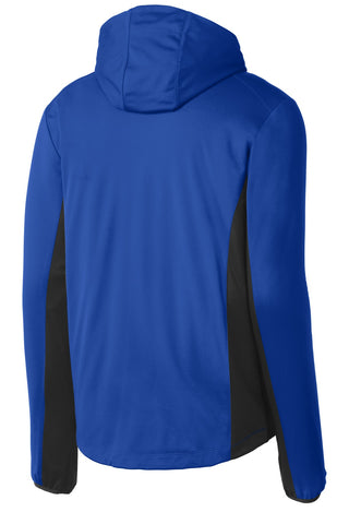 Port Authority Active Hooded Soft Shell Jacket (True Royal/ Deep Black)