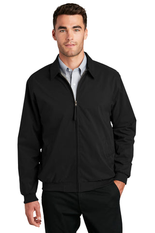 Port Authority Casual Microfiber Jacket (Black/ Pewter)