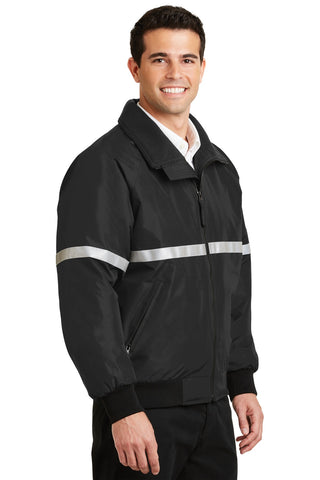 Port Authority Challenger Jacket with Reflective Taping (True Black/ True Black/ Reflective)