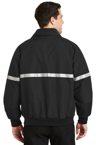 Port Authority Challenger Jacket with Reflective Taping (True Black/ True Black/ Reflective)