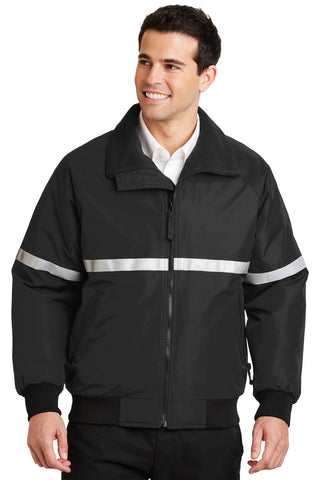 Port Authority Challenger Jacket with Reflective Taping (True Black/ True Black/ Reflective)