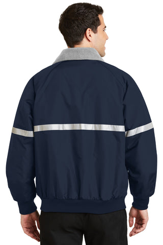 Port Authority Challenger Jacket with Reflective Taping (True Navy/ Grey Heather/ Reflective)