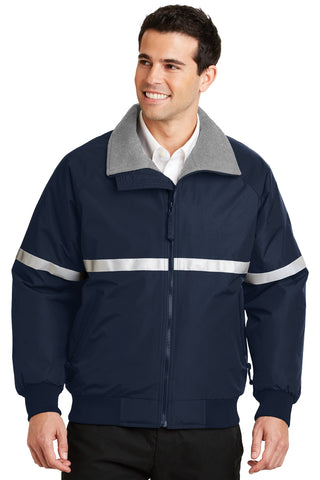 Port Authority Challenger Jacket with Reflective Taping (True Navy/ Grey Heather/ Reflective)