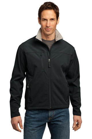 Port Authority Tall Glacier Soft Shell Jacket (Black/ Chrome)