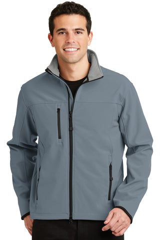 Port Authority Glacier Soft Shell Jacket (Atlantic Blue/ Chrome)