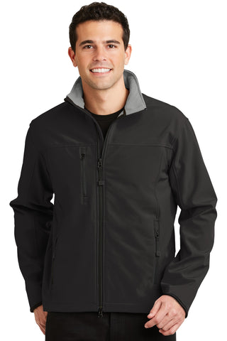 Port Authority Glacier Soft Shell Jacket (Black/ Chrome)