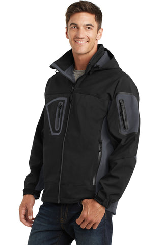 Port Authority Waterproof Soft Shell Jacket (Black/ Graphite)