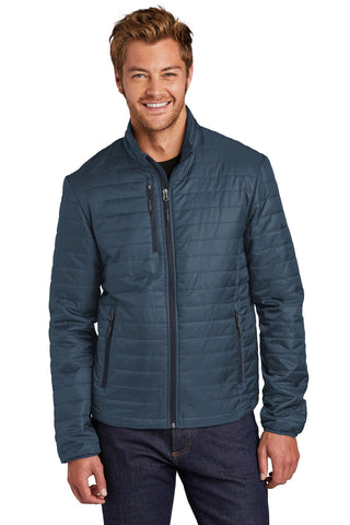 Port Authority Packable Puffy Jacket (Regatta Blue/ River Blue Navy)