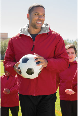 Port Authority Team Jacket (Maroon/ Light Oxford)