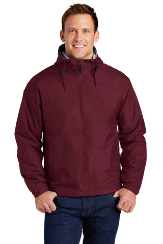 Port Authority Team Jacket (Maroon/ Light Oxford)