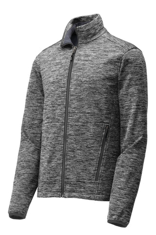 Sport-Tek PosiCharge Electric Heather Soft Shell Jacket (Black Electric)