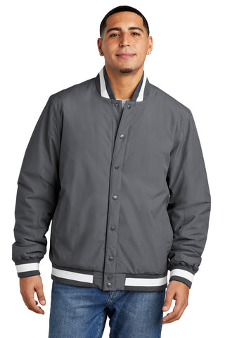 Sport-Tek Insulated Varsity Jacket (Graphite)