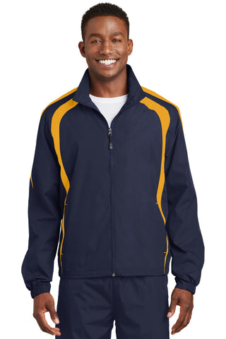 Sport-Tek Colorblock Raglan Jacket (True Navy/ Gold)