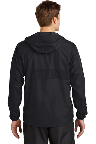 Sport-Tek Zipped Pocket Anorak (Black/ Black)