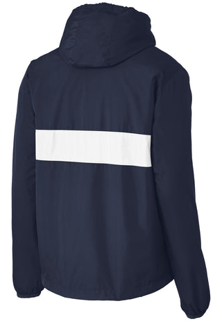 Sport-Tek Zipped Pocket Anorak (True Navy/ White)