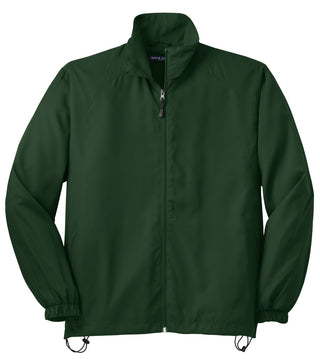 Sport-Tek Full-Zip Wind Jacket (Forest Green)