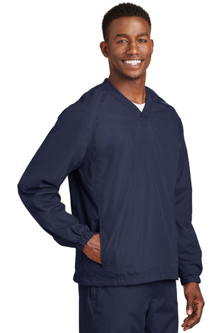 Sport-Tek V-Neck Raglan Wind Shirt (True Navy)