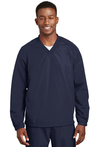 Sport-Tek V-Neck Raglan Wind Shirt (True Navy)