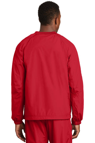 Sport-Tek V-Neck Raglan Wind Shirt (True Red)